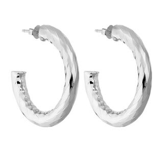 Machete 1" Wavelet Hoops Silver